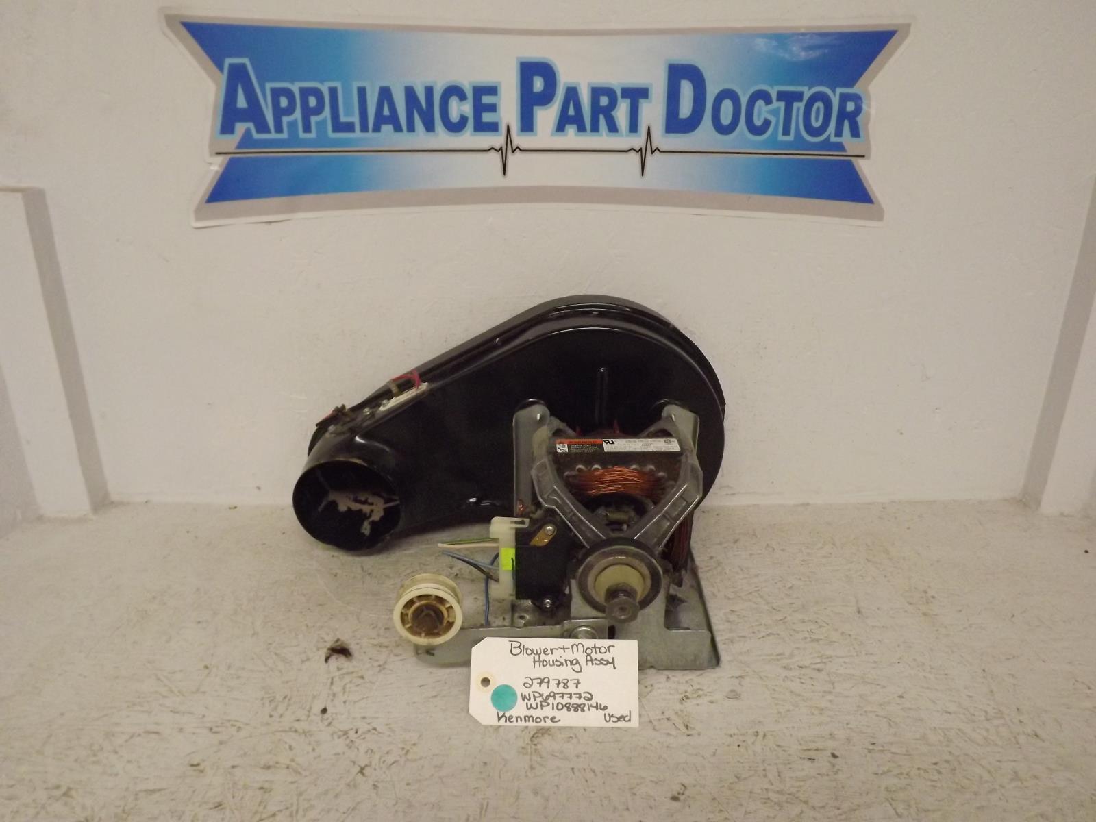 Kenmore Dryer 279787 WP697772 W10888146 Blower & Motor Housing Assy Used Kenmore Dryer 279787 WP697772 W10888146 Blower & Motor Housing Assy Used